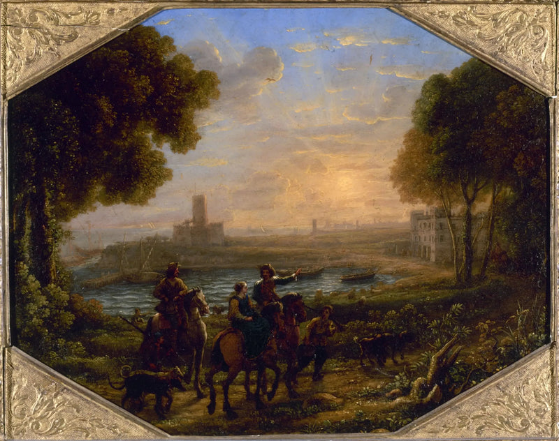 Paisagem com o porto de Santa Marinella - Claude Lorrain