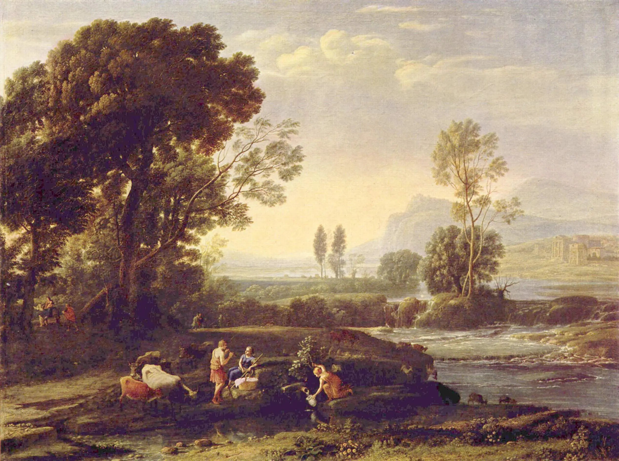 Paysage avec le repos pendant la fuite en Égypte - Claude Lorrain - Alpha Reproduction