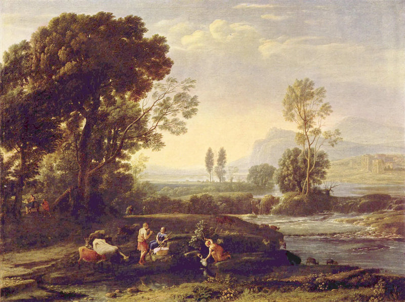 Paisagem com o descanso durante a fuga para o Egito - Claude Lorrain
