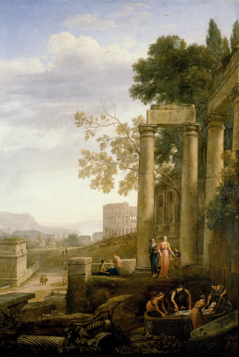 Paisagem com o enterro de Santa Serafina - Claude Lorrain