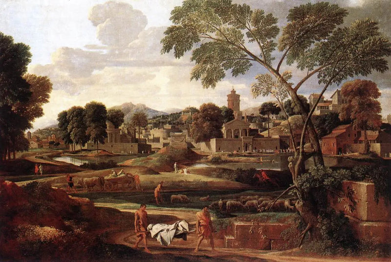 Paisagem com os funerais de Fócion - Nicolas Poussin