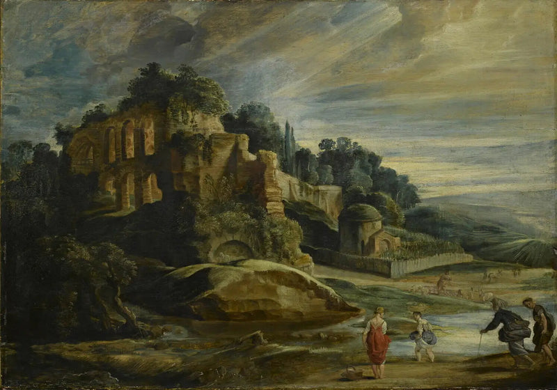 Paisagem com as ruínas do Monte Palatino - Peter Paul Rubens