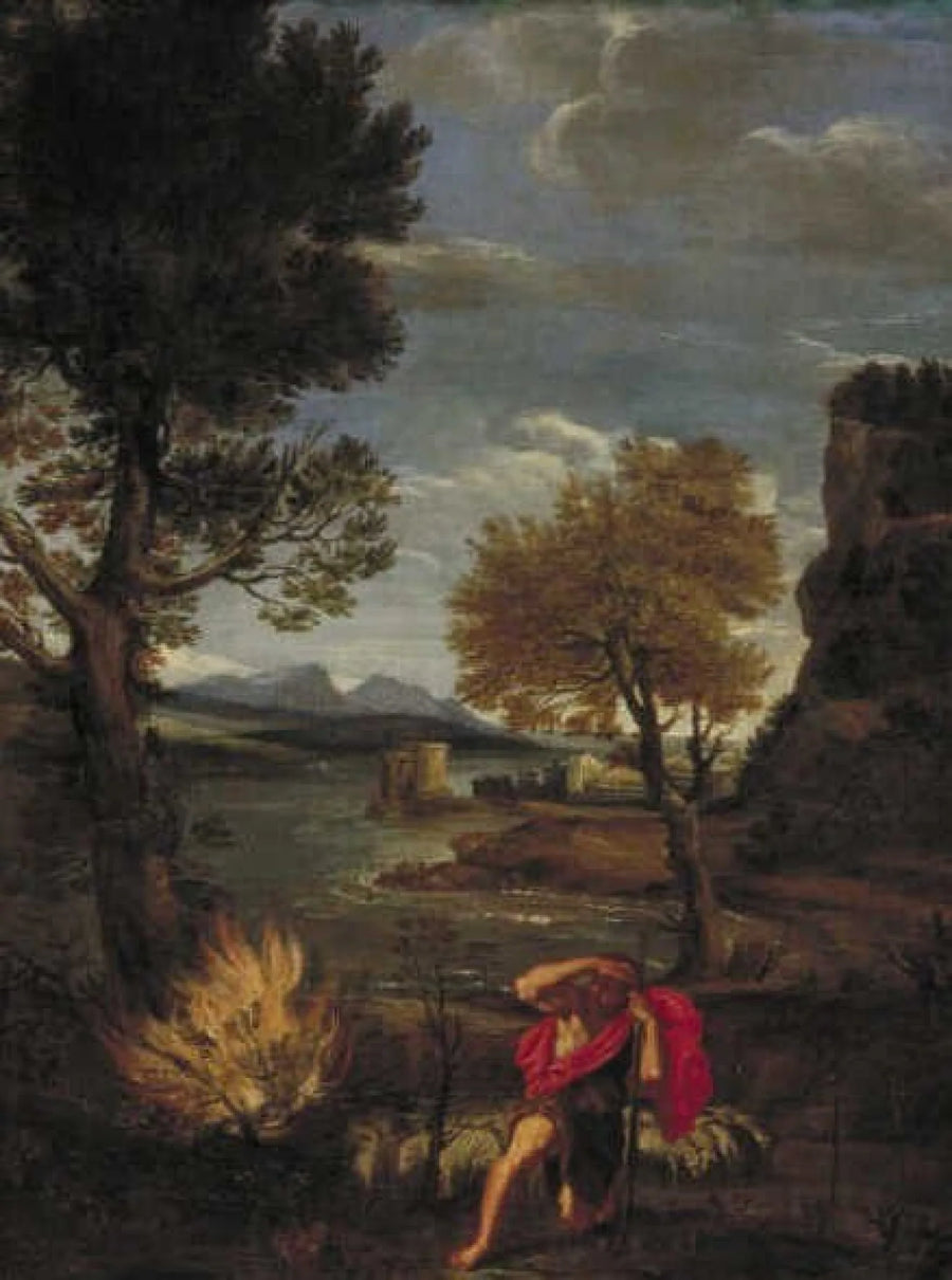 Paisagem com Moisés e a sarça ardente - Domenichino