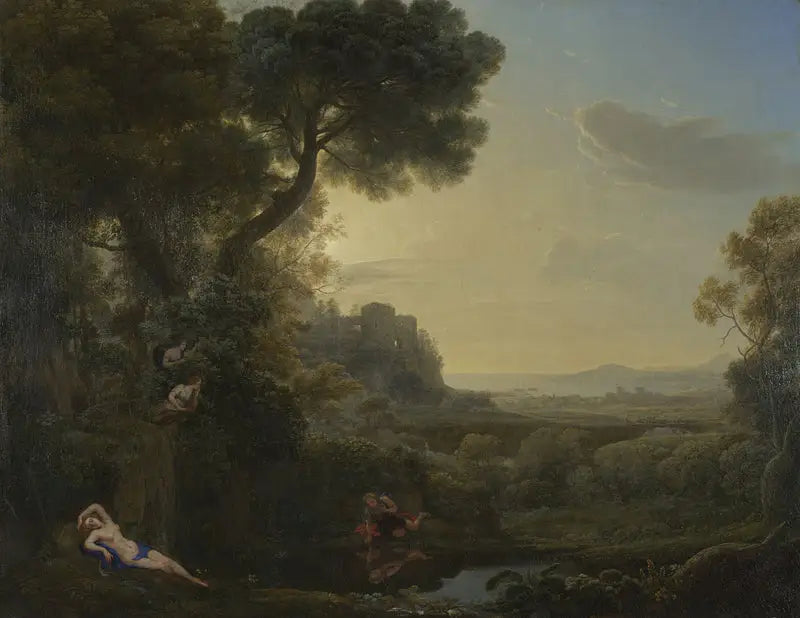 Paisagem com Narciso e Eco - Claude Lorrain