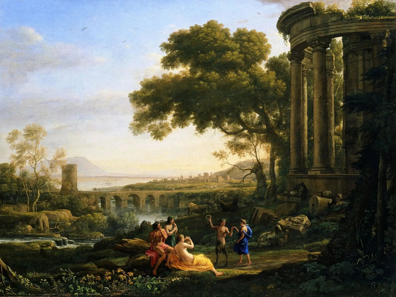 Paisagem com ninfa e sátiro dançando - Claude Lorrain