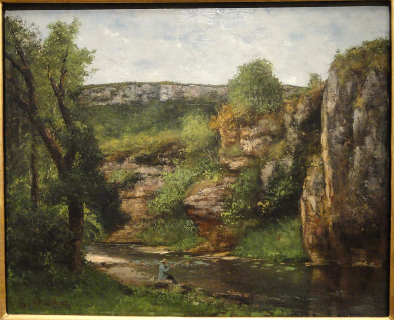 Paisagem com pescador - Gustave Courbet