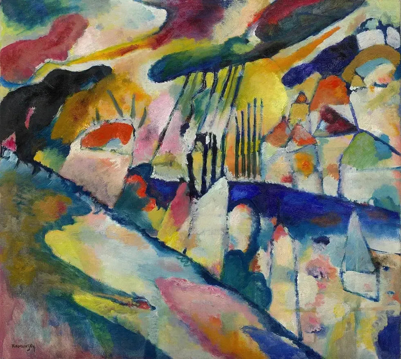 Paisagem com chuva - Vassily Kandinsky