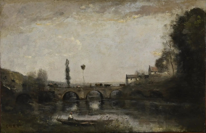 Paisagem com ponte - Jean-Baptiste Camille Corot