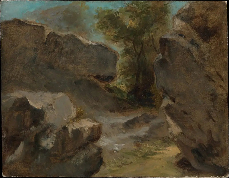Paisagem com rochas, Augerville - Eugène Delacroix