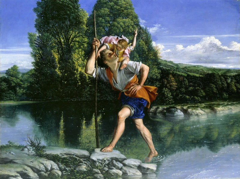 Paisagem com São Cristóvão - Orazio Gentileschi