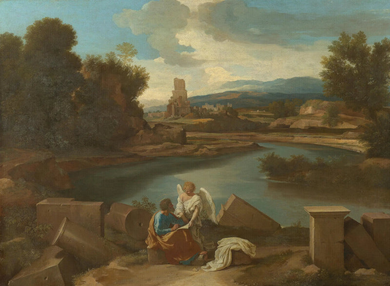 Paisagem com São Mateus - Nicolas Poussin