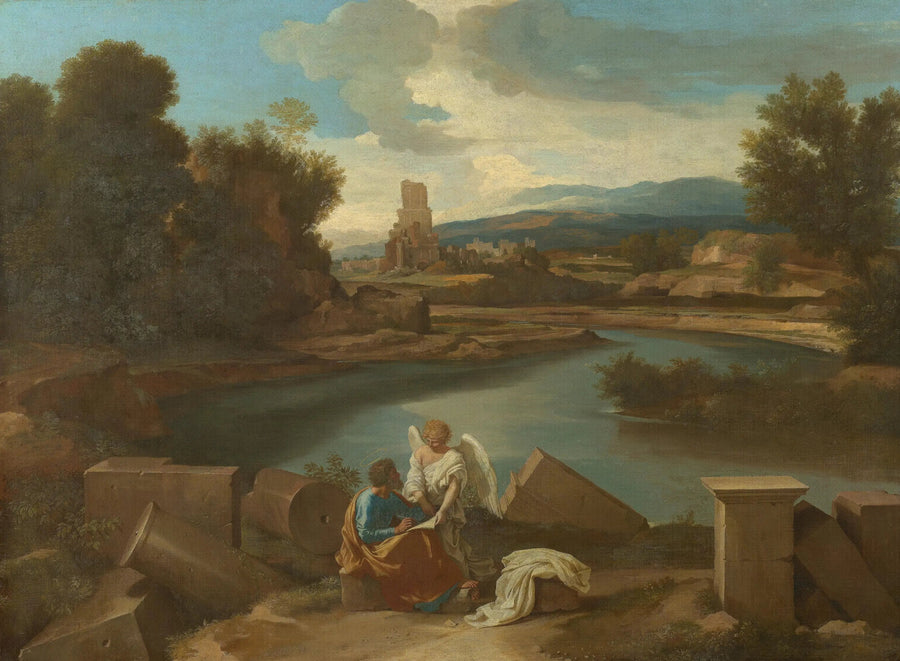 Paisagem com São Mateus - Nicolas Poussin