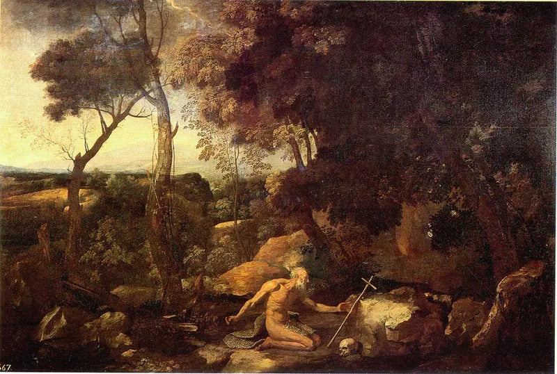 Paisagem com São Paulo o Ermitão - Nicolas Poussin