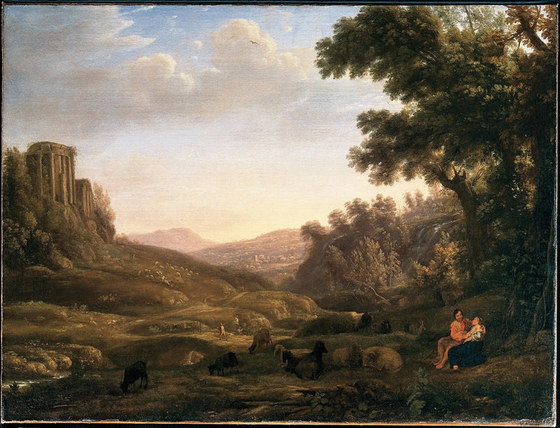 Paisagem com um pastor e uma pastora - Claude Lorrain