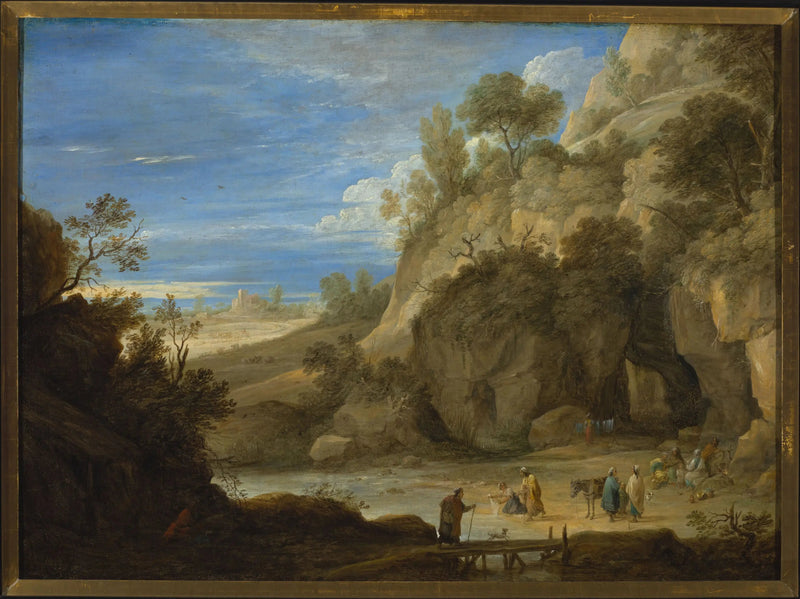 Paisagem com um acampamento de ciganos - David Teniers, o Jovem