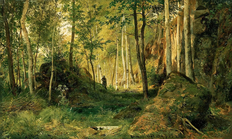 Paisagem com um caçador. Ilha de Valaam - Ivan Chichkine