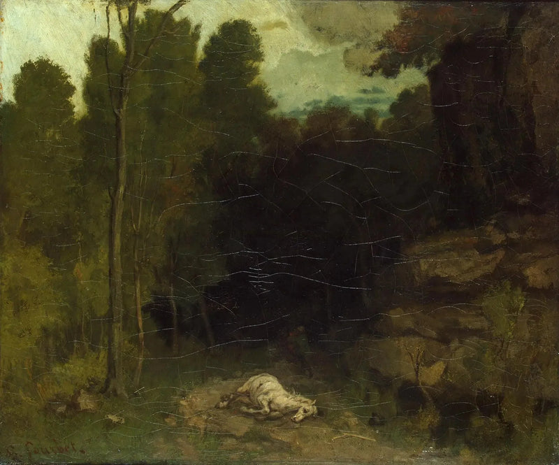 Paisagem com um cavalo morto - Gustave Courbet