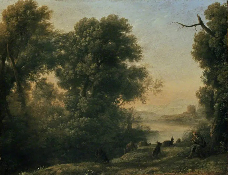 Paisagem com um pastor de cabras - Claude Lorrain