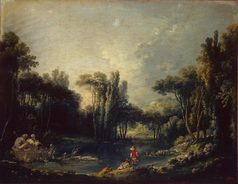 Paisagem com um lago - François Boucher