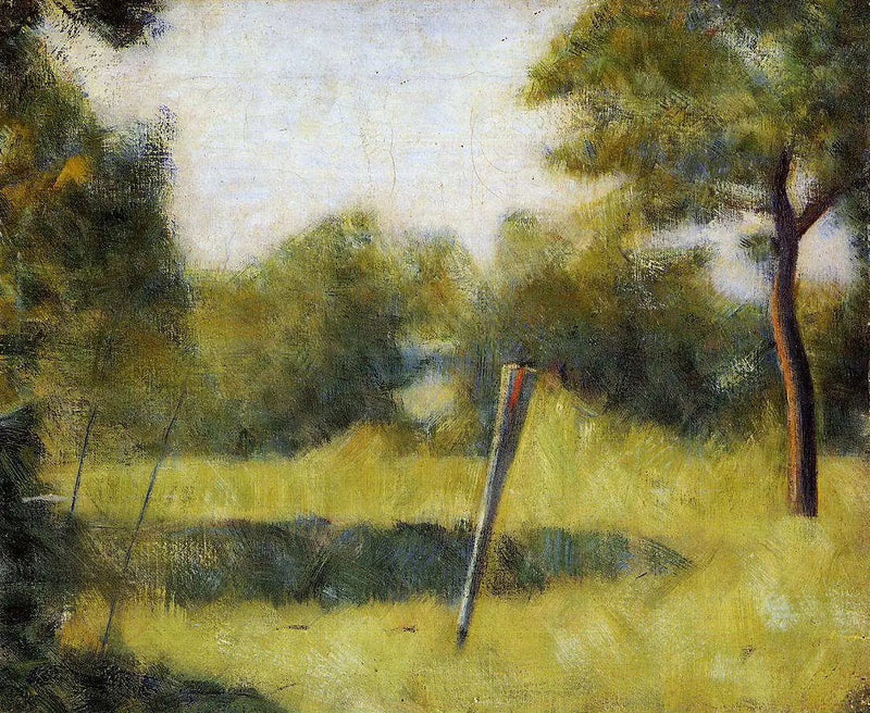 Paisagem com um estaca - Georges Seurat