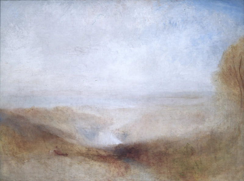 Paisagem com um rio e uma baía ao longe - J. M. W. Turner