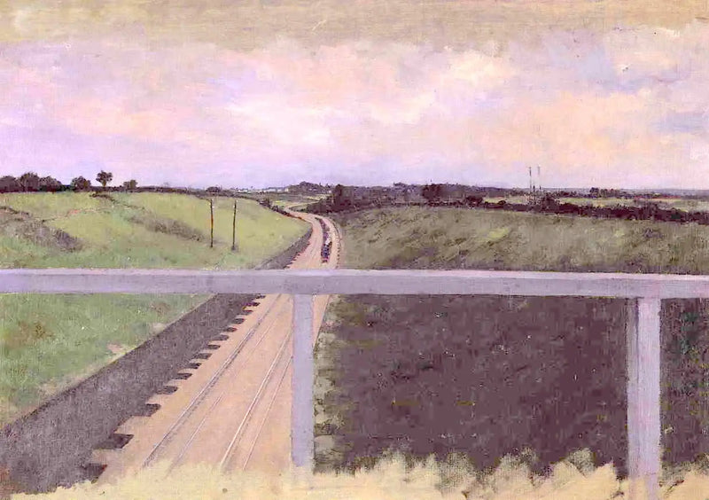 Paisagem com ferrovias - Gustave Caillebotte