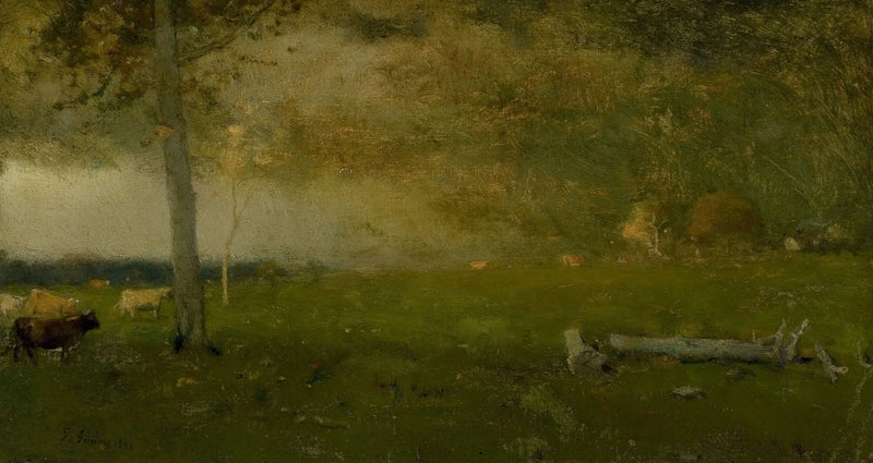 Paisagem (gado na tempestade) - George Inness