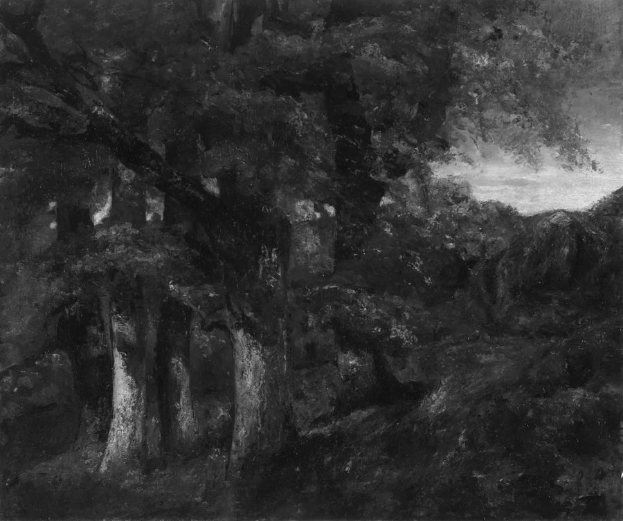 Paisagem arborizada - Gustave Courbet