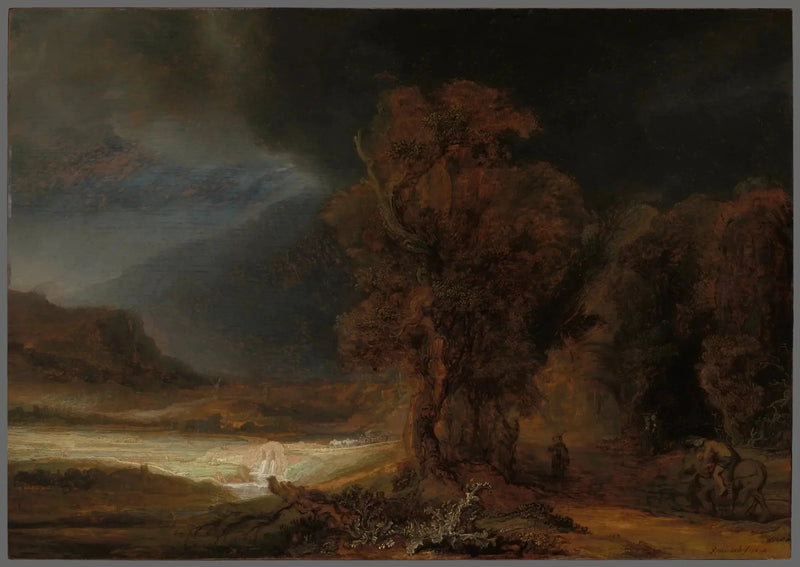 Paisagem com o Bom Samaritano - Rembrandt