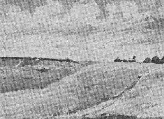 Paisagem, campos - Kazimir Malevich
