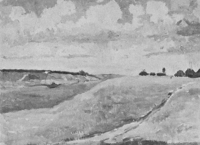 Paisagem, campos - Kazimir Malevich