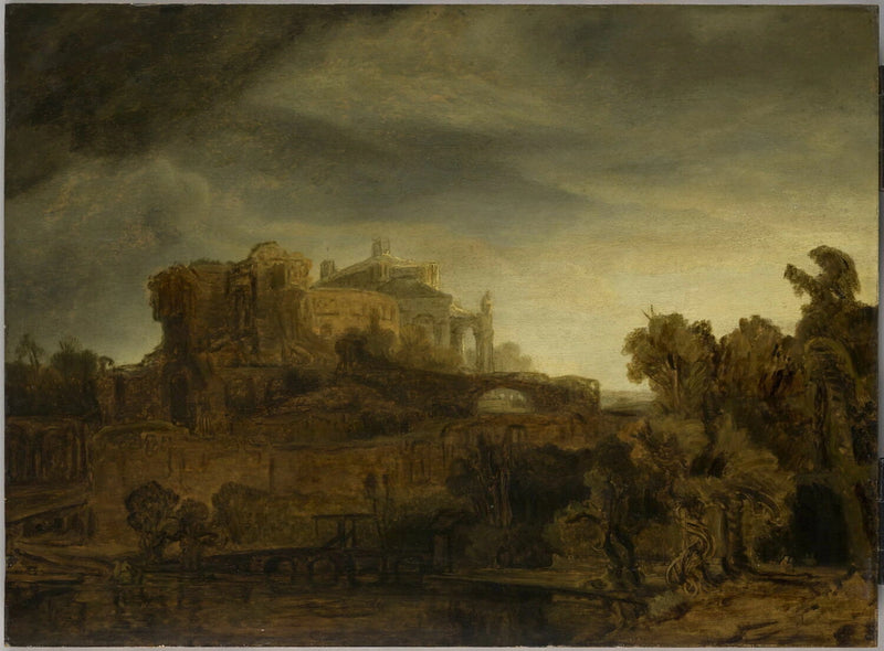 Paisagem com castelo - Rembrandt