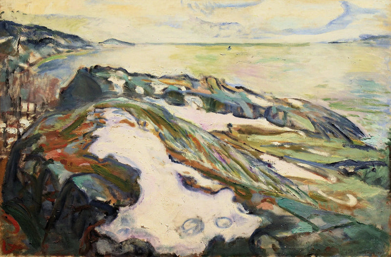 Paisagem costeira de Hvitsten - Edvard Munch