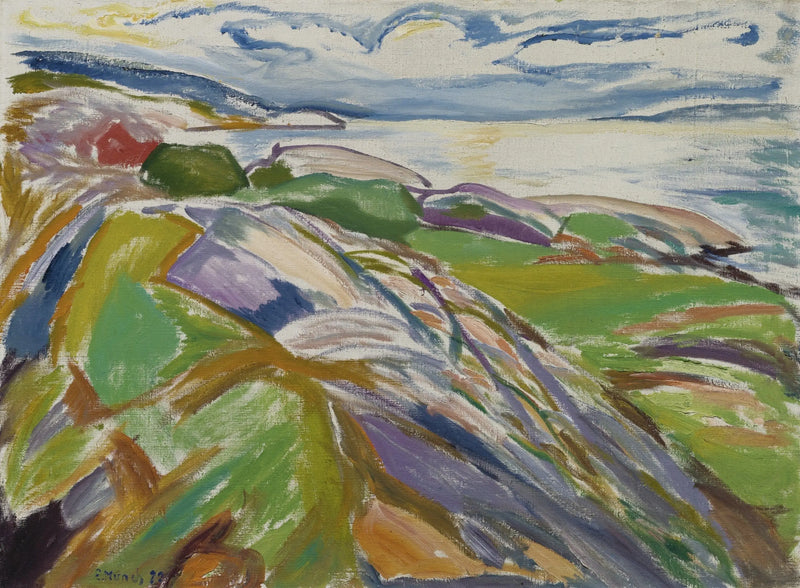 Paisagem costeira de Hvitsten - Edvard Munch