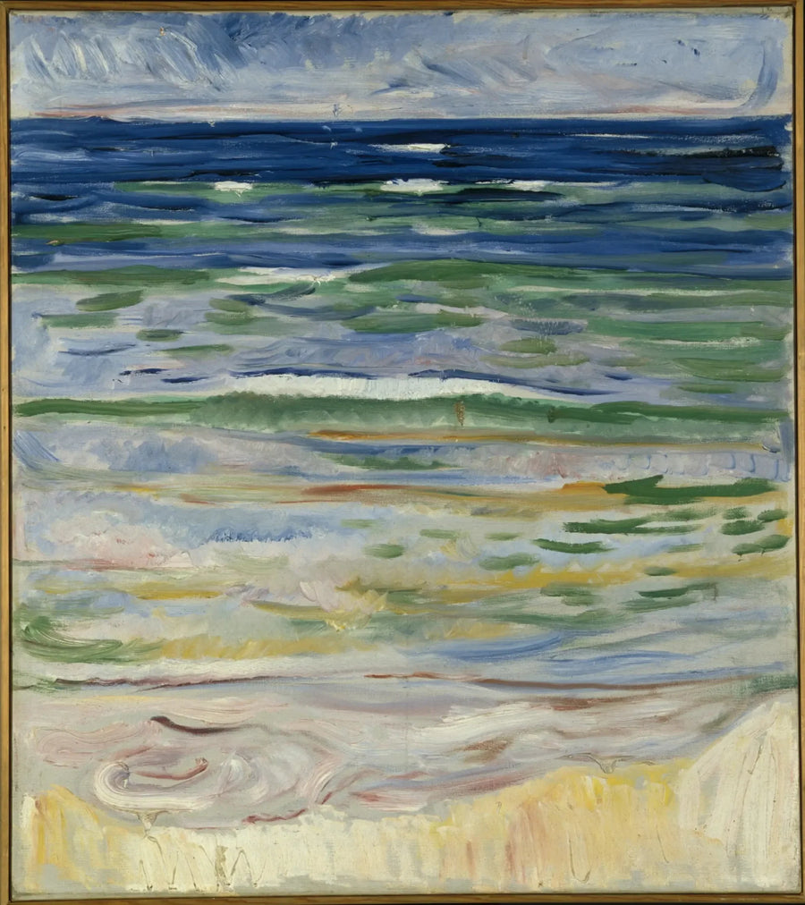 Paisagem costeira de Warnemünde - Edvard Munch