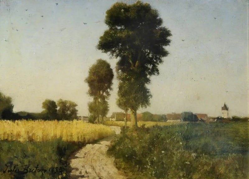 Paisagem, Courrières, França - Jules Breton