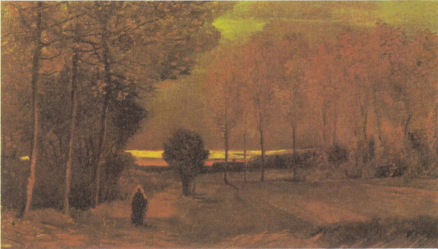 Paisagem de outono ao crepúsculo - Vincent van Gogh