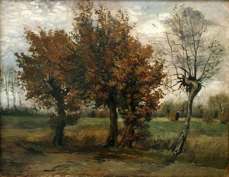 Paisagem de outono com quatro árvores - Vincent van Gogh