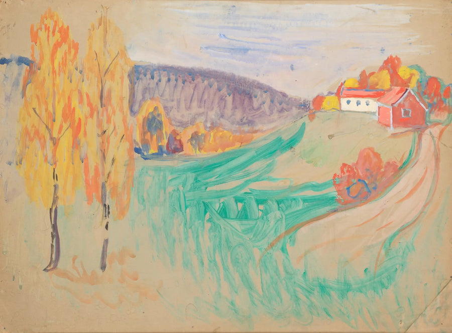 Paisagem de outono - Edvard Munch
