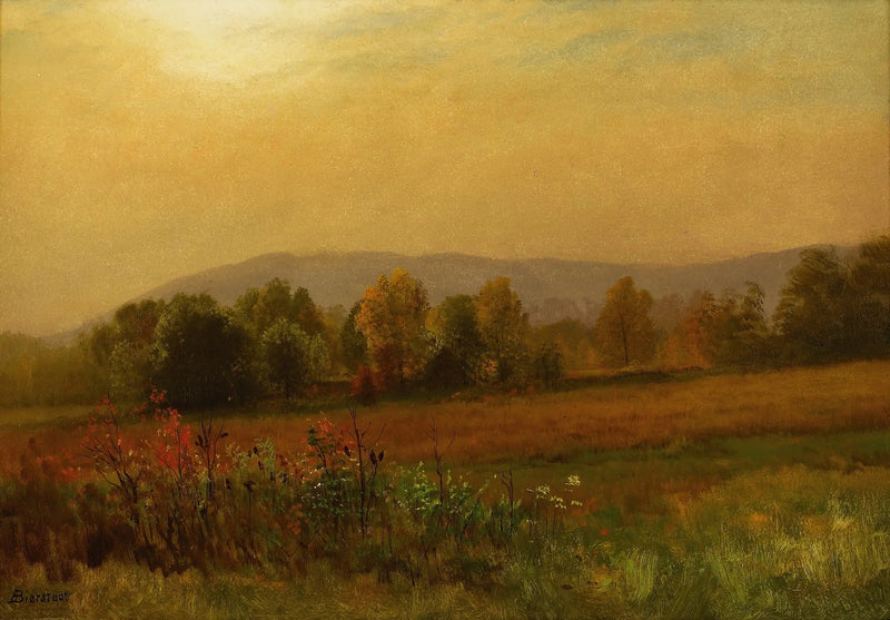 Paisagem de outono, Nova Inglaterra - Albert Bierstadt
