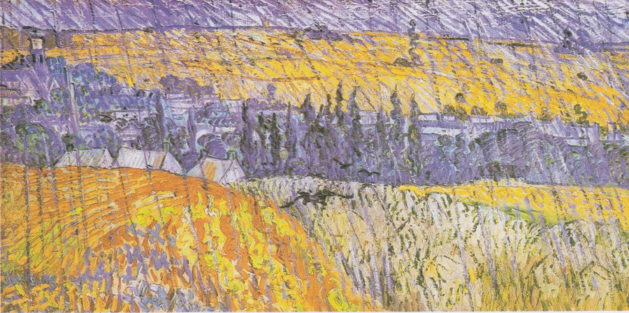 Paisagem de Auvers sob a chuva - Vincent van Gogh