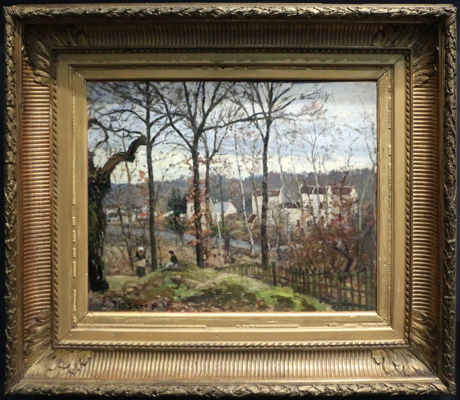Paisagem de inverno em Louveciennes - Camille Pissarro