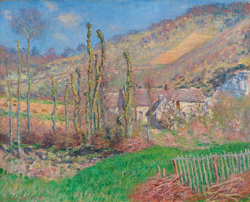 Paisagem de inverno no vale de Falaise (Giverny) - Claude Monet