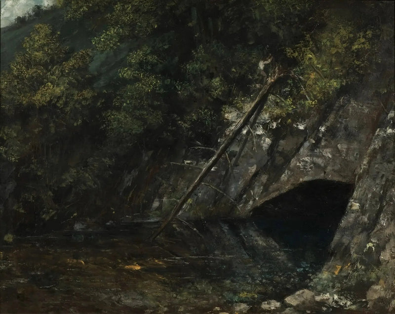 Paisagem da Fonte Azul - Gustave Courbet