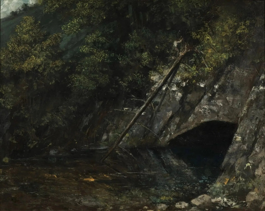 Paisagem da Fonte Azul - Gustave Courbet
