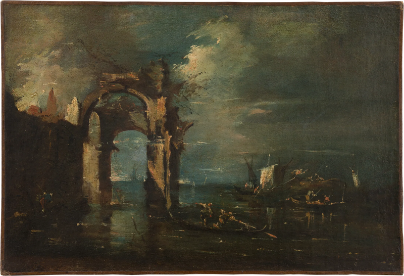 Paisagem de lagoa - Francesco Guardi