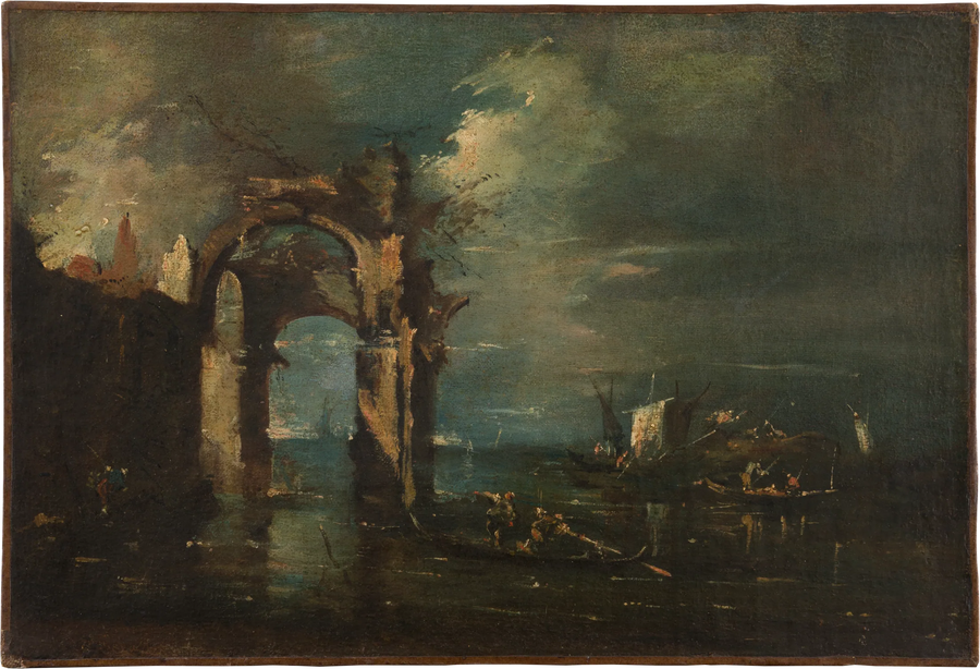 Paisagem de lagoa - Francesco Guardi