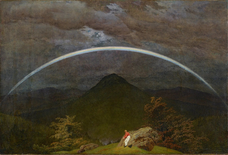 Paisagem de montanha com arco-íris - Caspar David Friedrich