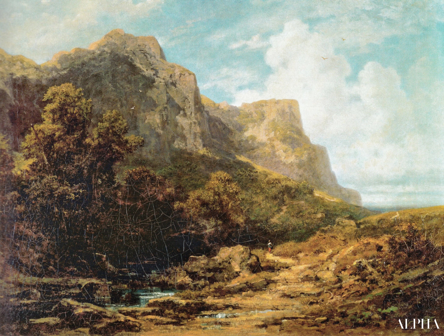 Paysage de montagne bavarois - Carl Spitzweg - Reproductions de tableaux et peintures haut de gamme