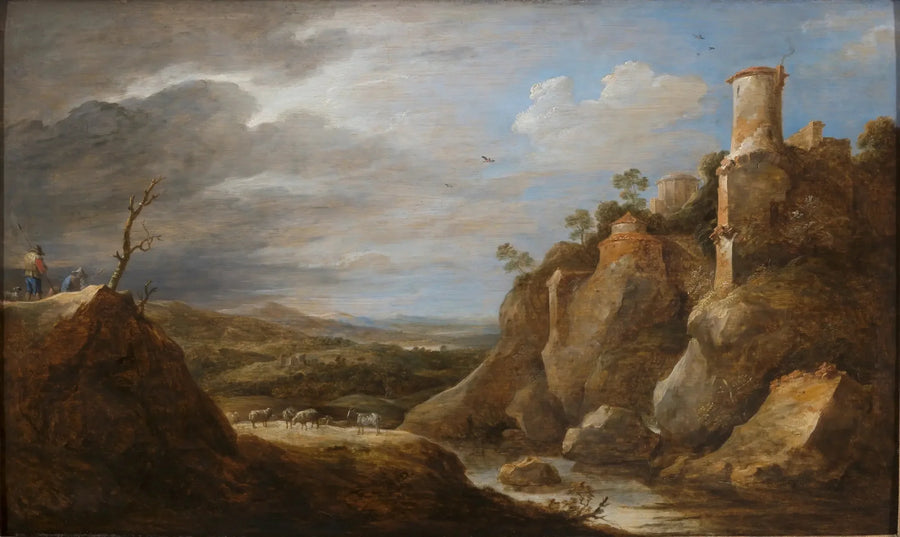 paisagem de montanha - David Teniers Júnior